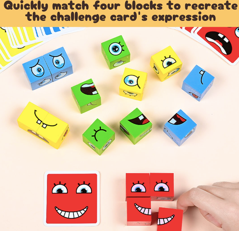 Wooden Face Expression Puzzle