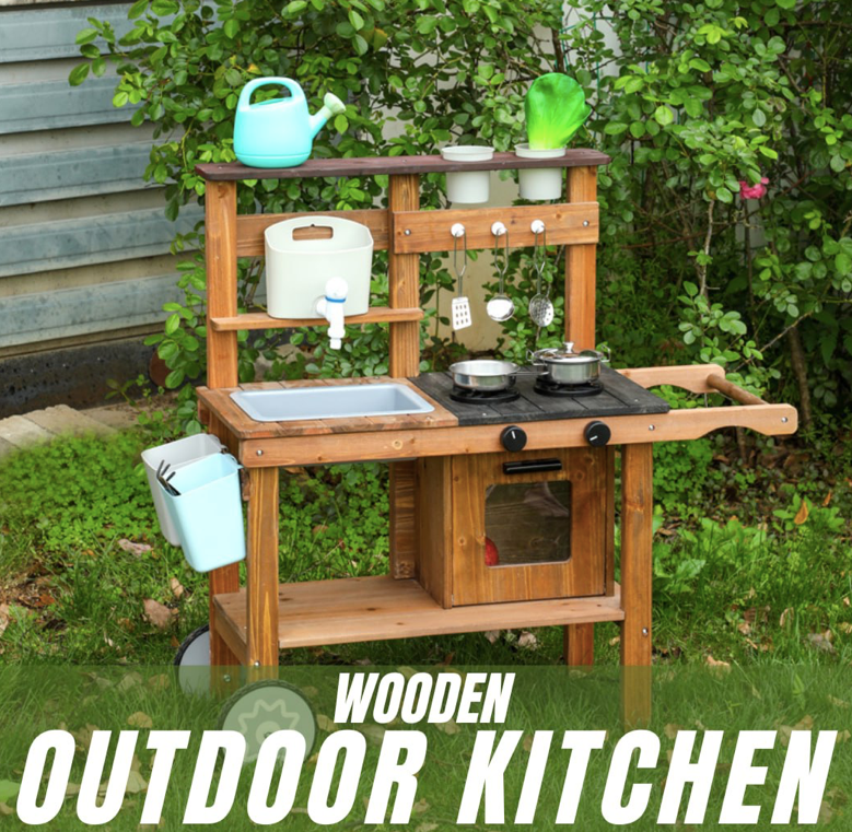 Wooden Outdoor Kitchen