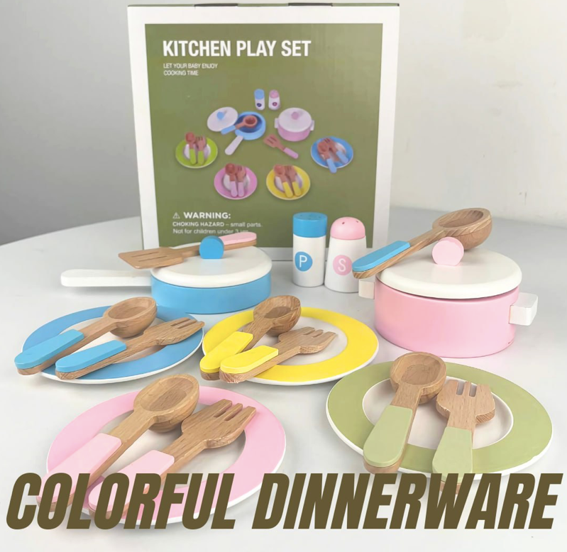 Wooden Colorful Dinnerware