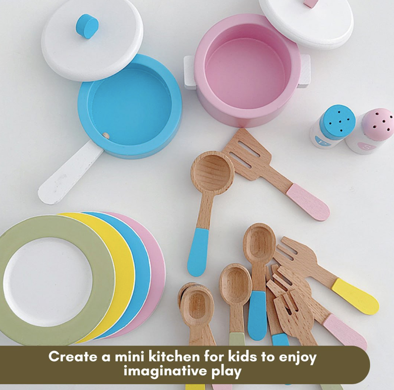 Wooden Colorful Dinnerware