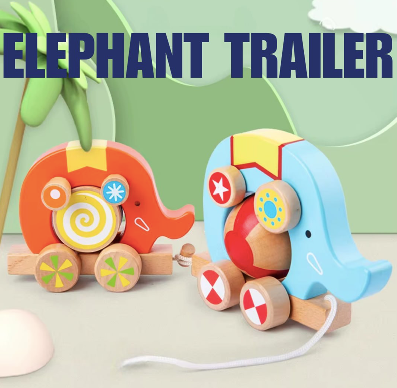 Wooden Elephant Trailer
