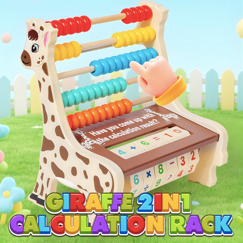 Wooden Giraffe 2in1 Calculation Rack