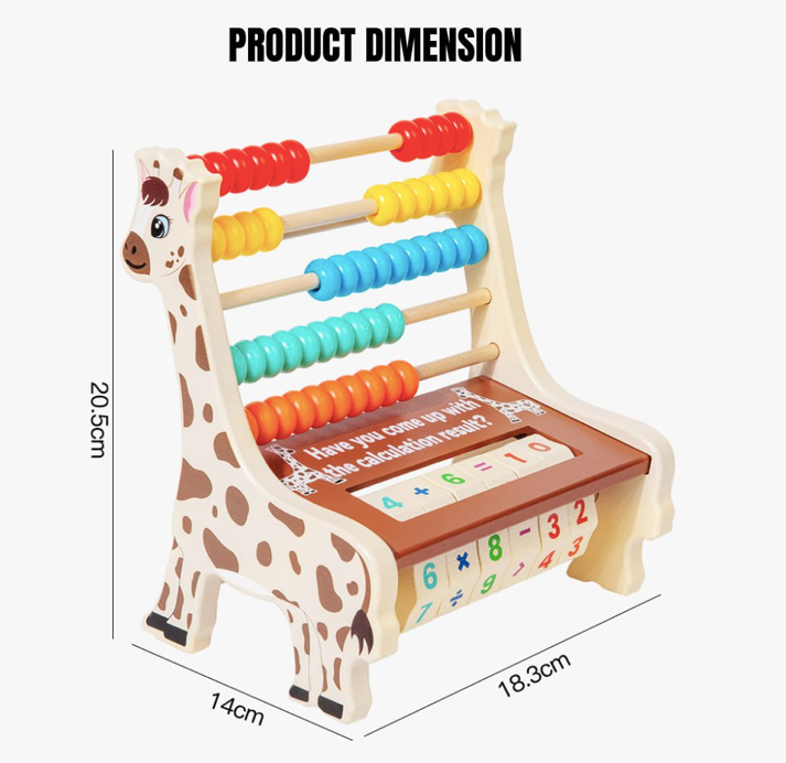Wooden Giraffe 2in1 Calculation Rack