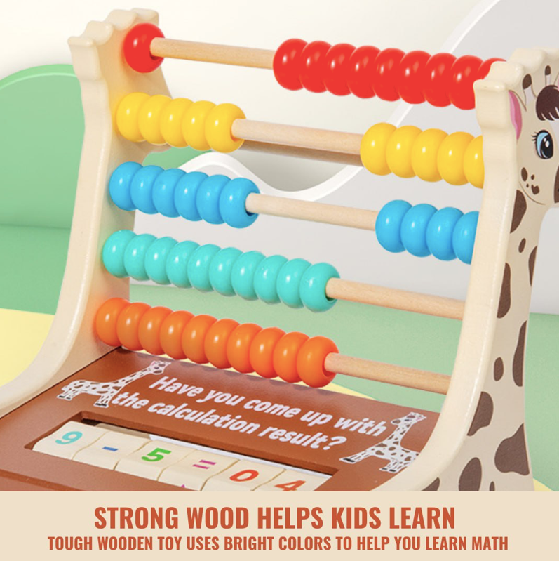 Wooden Giraffe 2in1 Calculation Rack