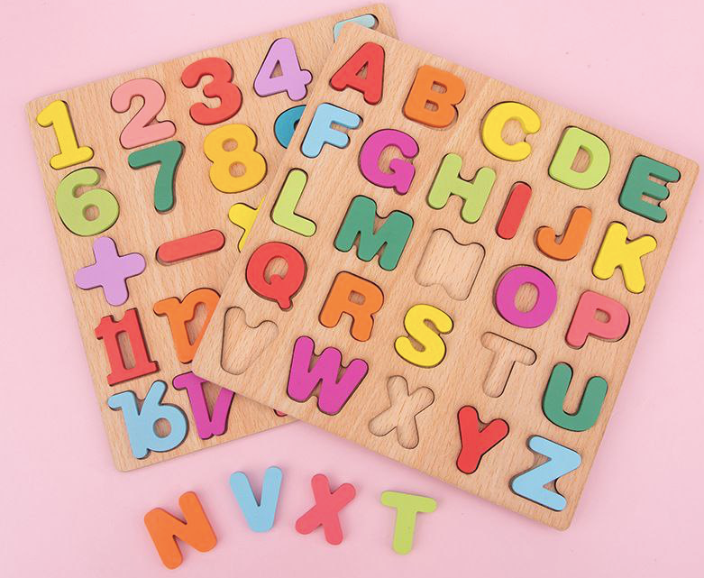 Wooden Letters, Numbers and Shapes
