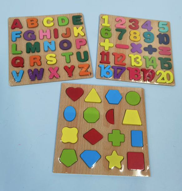 Wooden Letters, Numbers and Shapes