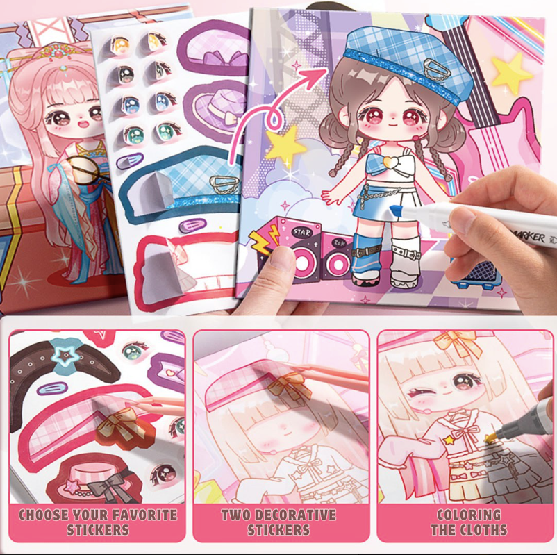 Nini Dress Up & Coloring Book