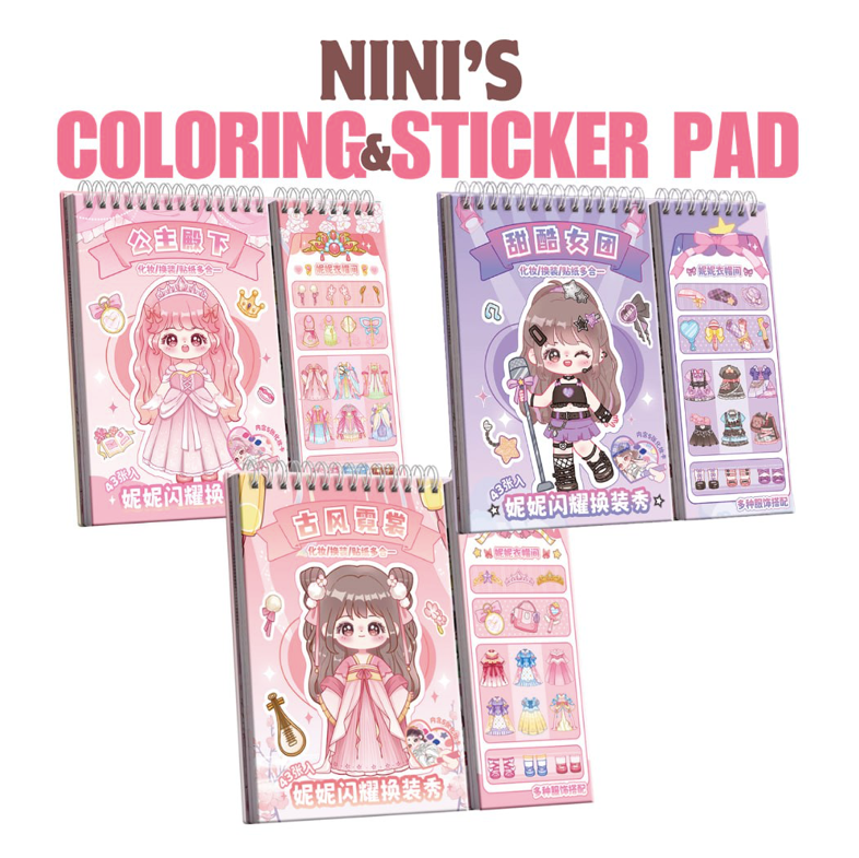 Nini Coloring and Sticker Pad