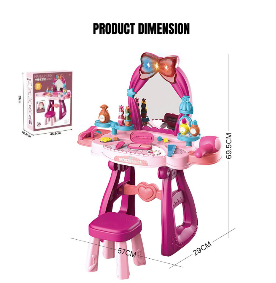 Ribbon Fushia Pink Dresser