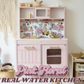 Pink Floral Real Water Kitchen
