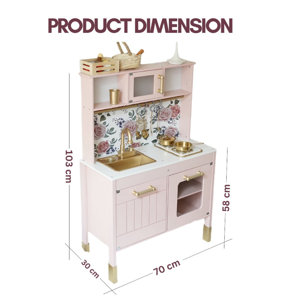 Pink Floral Real Water Kitchen