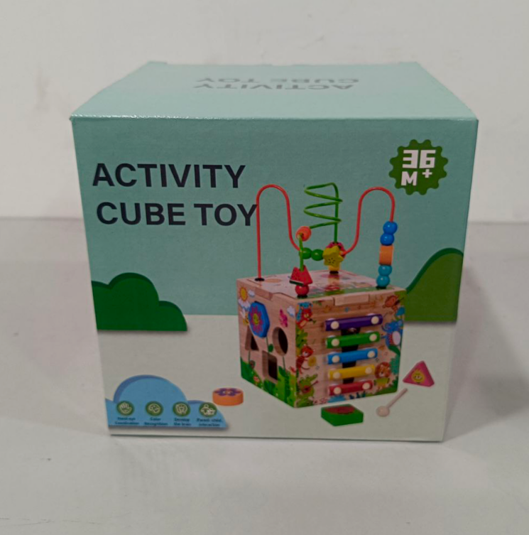 Wooden Activity Cube Toy