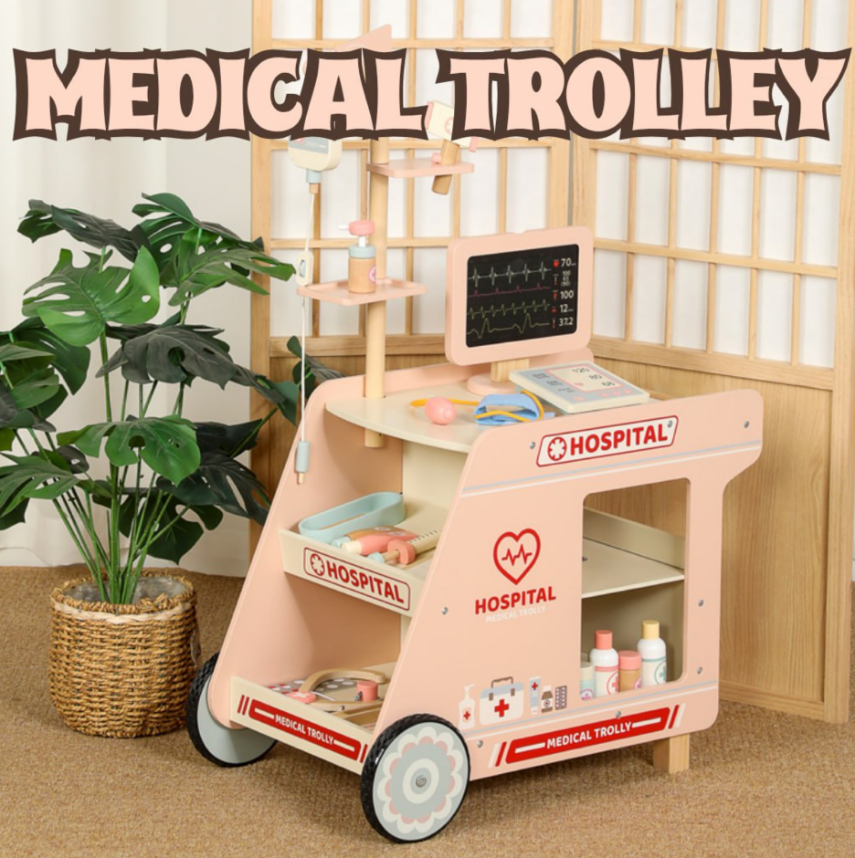 Medical Wooden Trolley