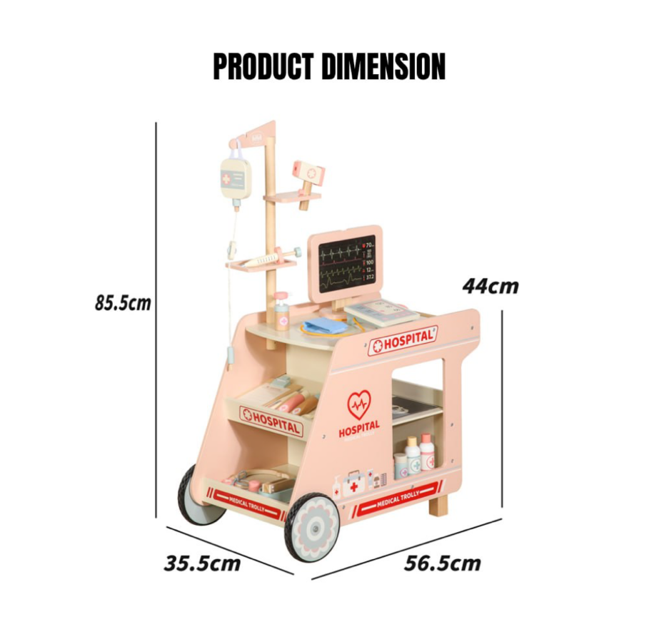 Medical Wooden Trolley
