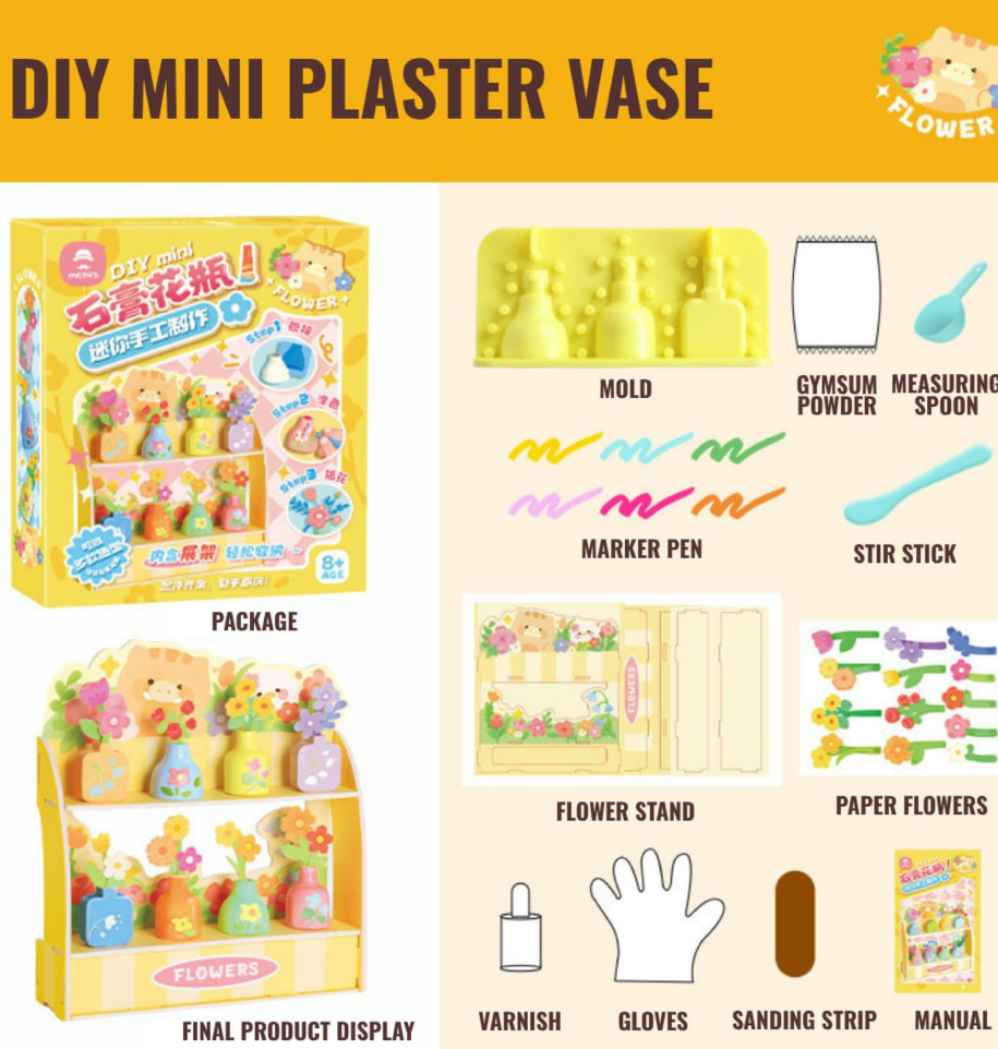 DIY Mini Plaster Vase