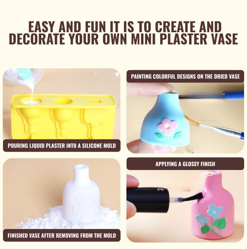 DIY Mini Plaster Vase