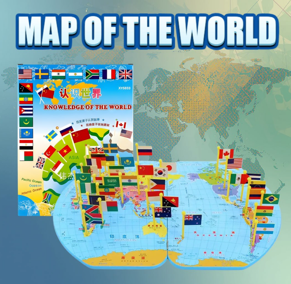 Wooden Map of the World