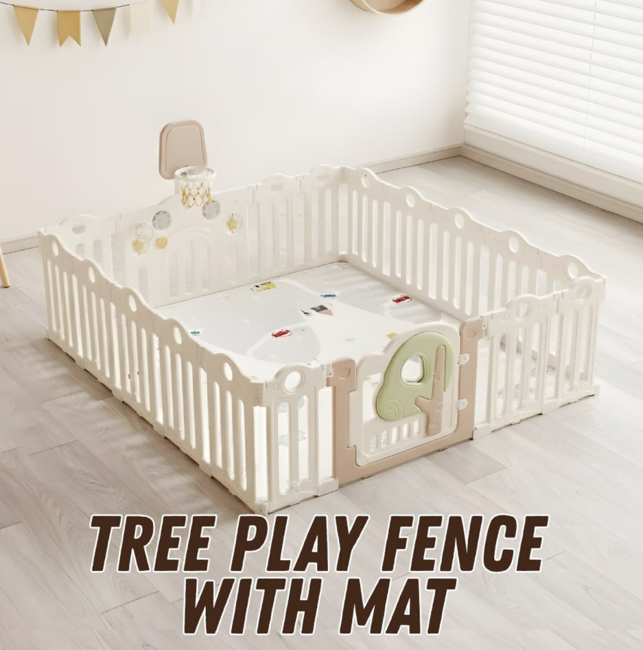 Tree Play Fence with Mat