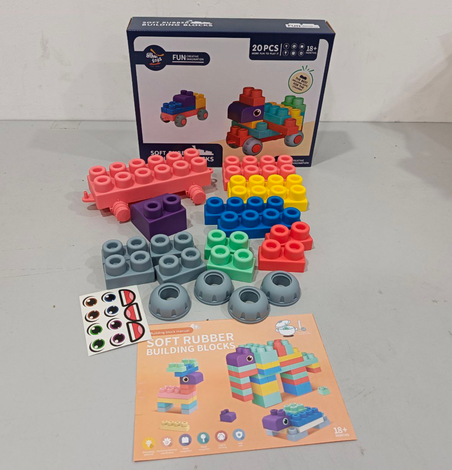 Soft Rubber Building Blocks