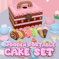Wooden Portable Cake Set
