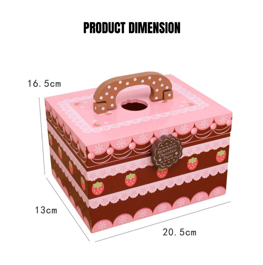 Wooden Portable Cake Set