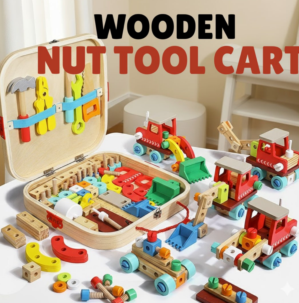 Wooden Nut Tool Cart