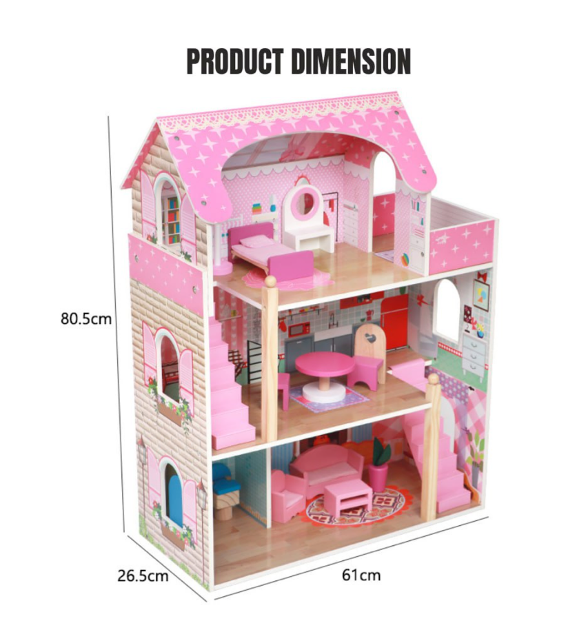 Scandinavian Pink Dollhouse