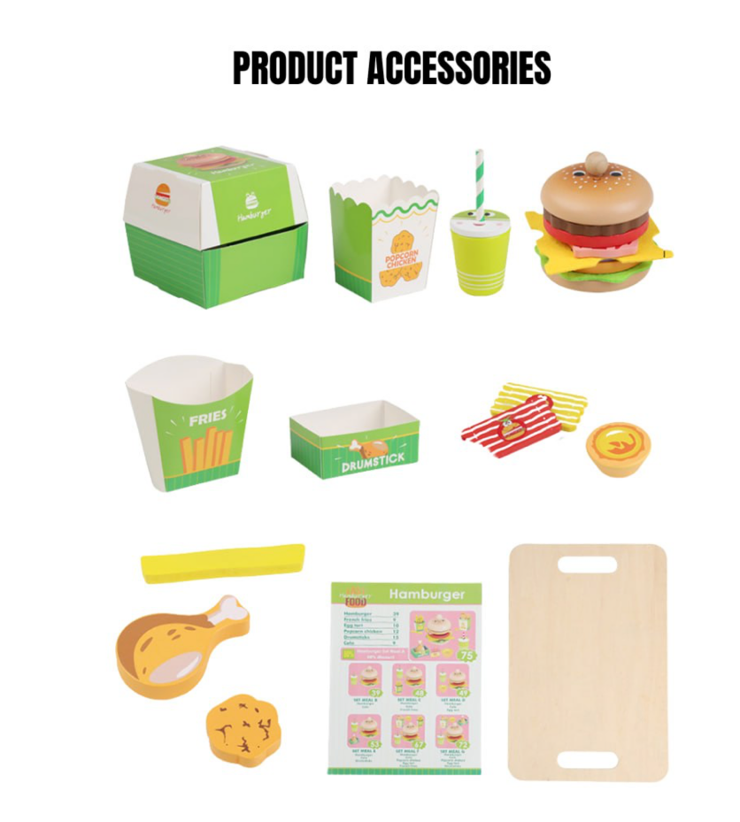 Green Fast Food Hamburger
