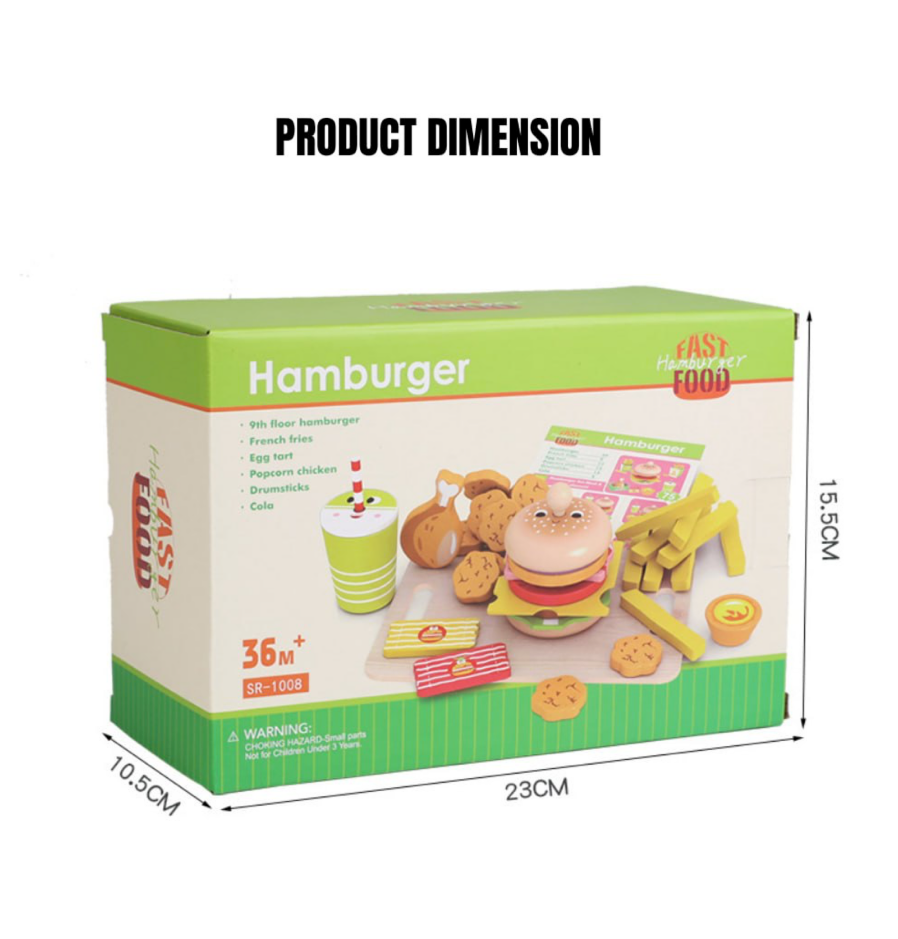 Green Fast Food Hamburger