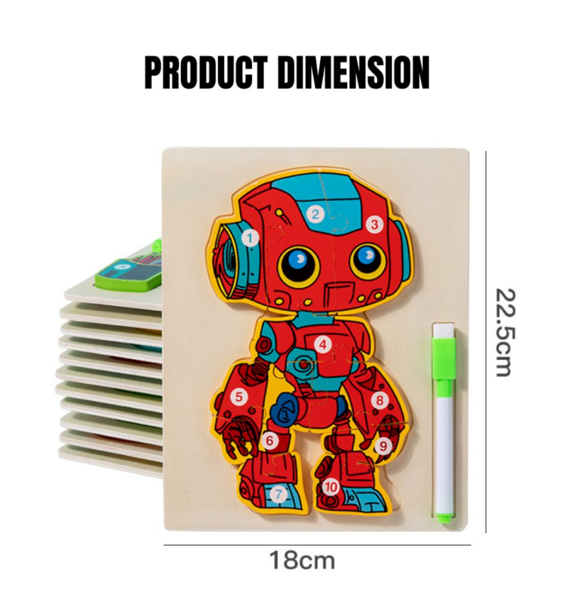 Wooden Robot Drawing Board