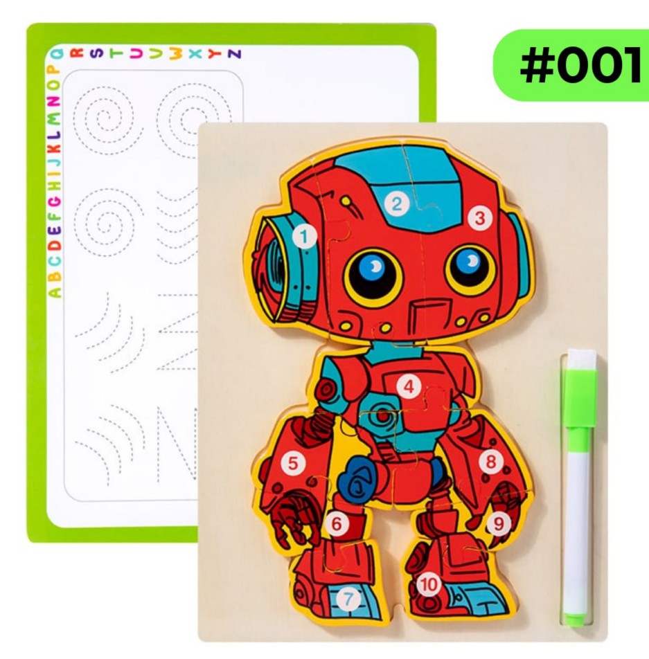 Wooden Robot Drawing Board