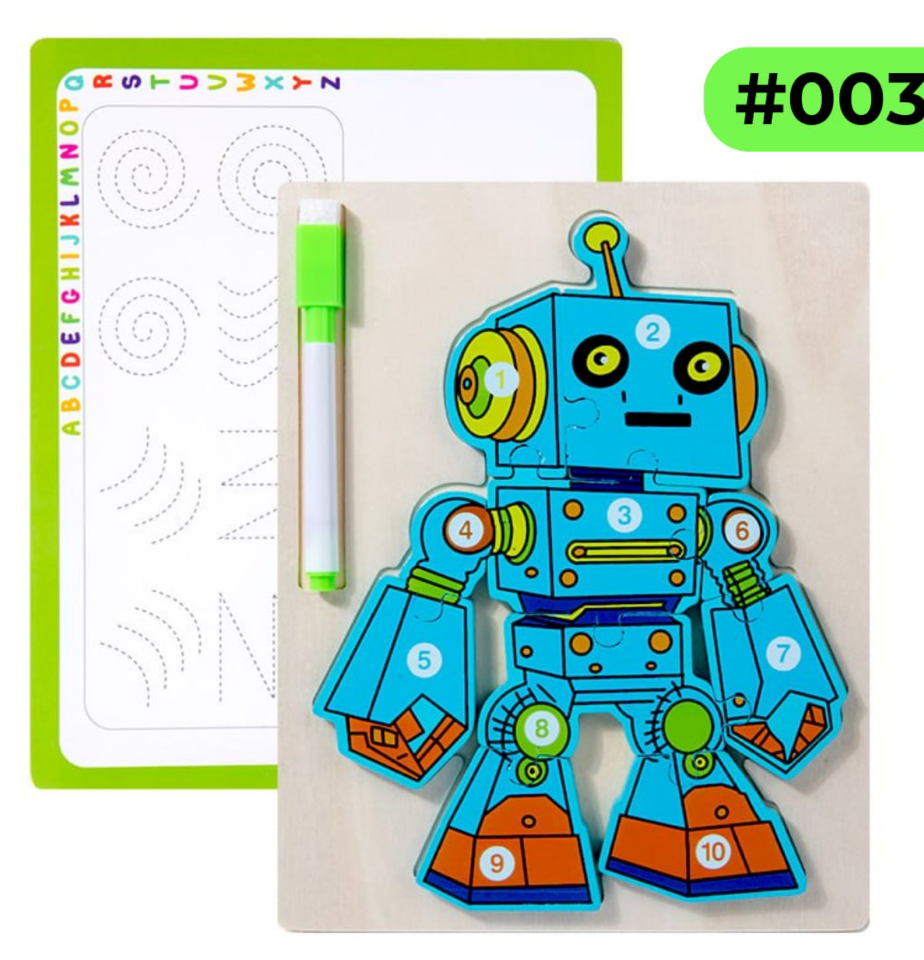 Wooden Robot Drawing Board