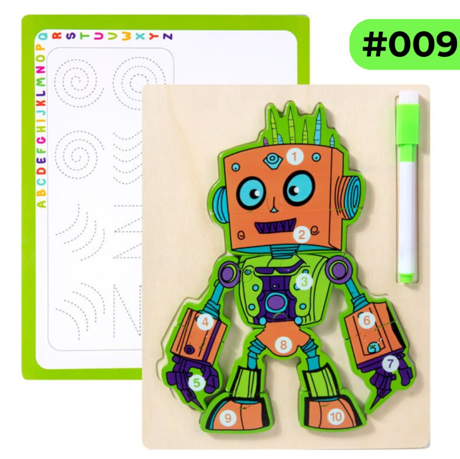 Wooden Robot Drawing Board