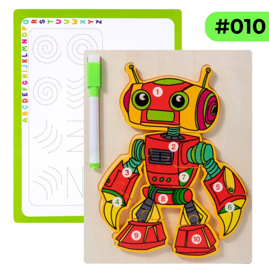 Wooden Robot Drawing Board