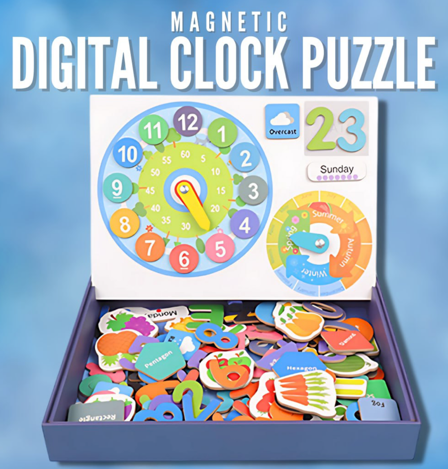 Magnetic Digital Clock Puzzle