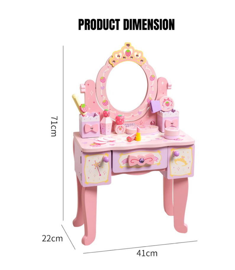 Wooden Strawberry Princess Dresser