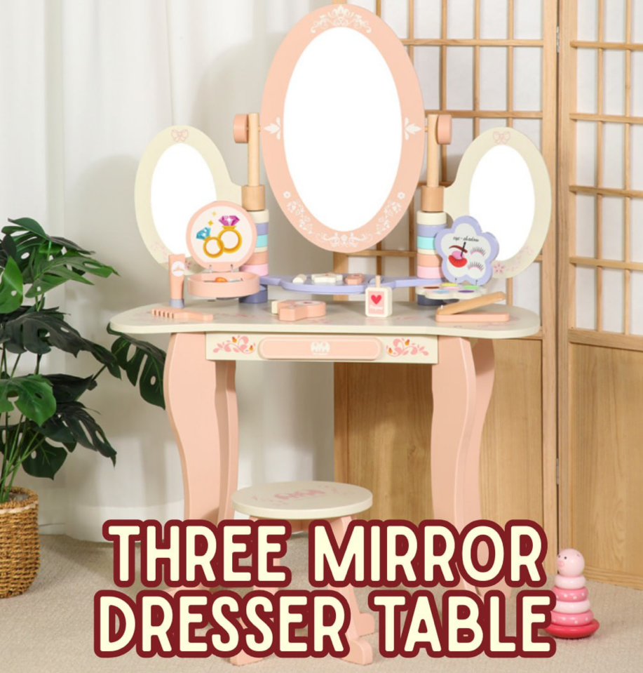 Three Mirror Dresser Table