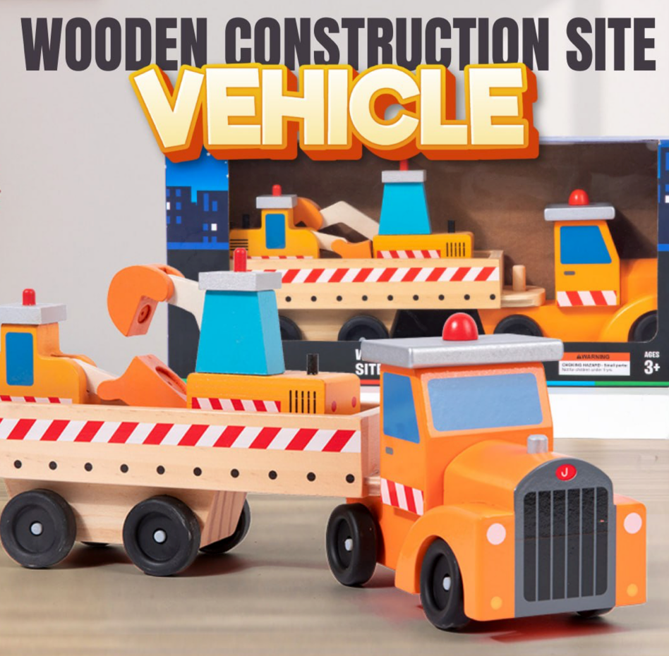 Wooden Construction Site Vehicle Carrier