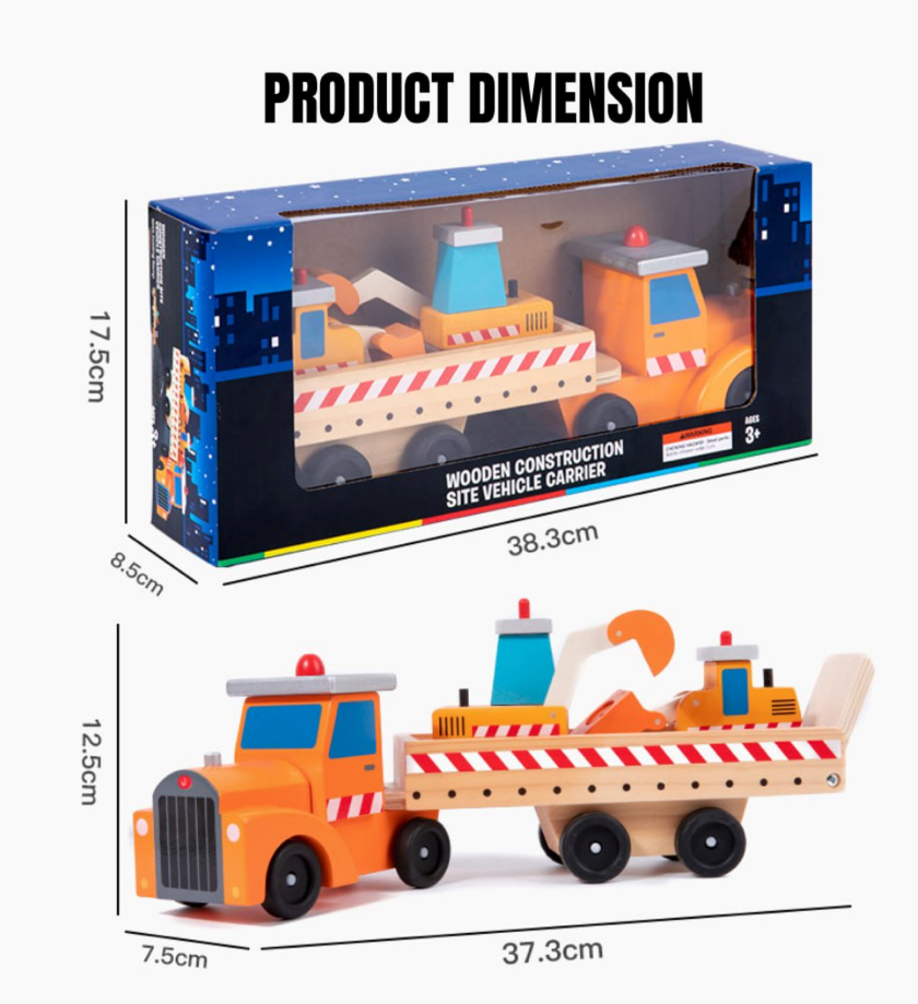 Wooden Construction Site Vehicle Carrier