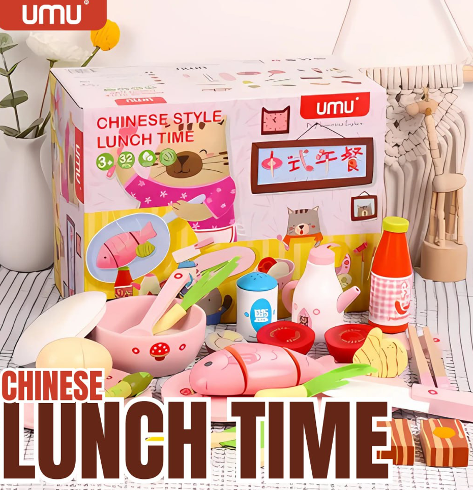 Wooden Chinese Breakfast Time