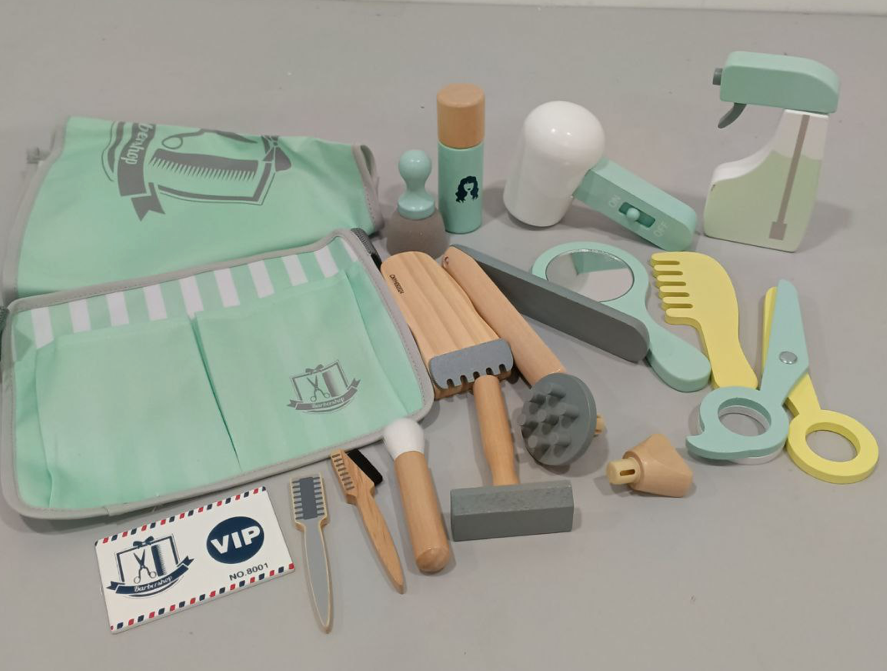 Wooden Hair Dresser Set