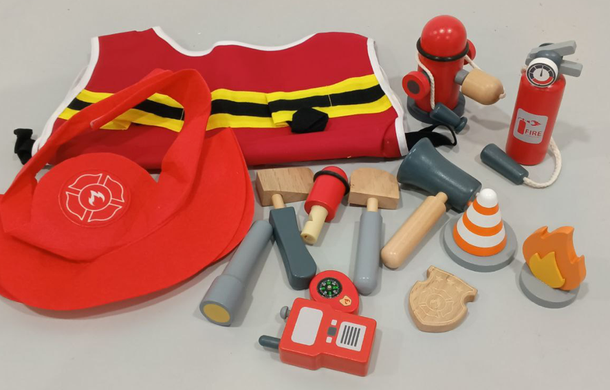 Wooden Firefighter Play Set