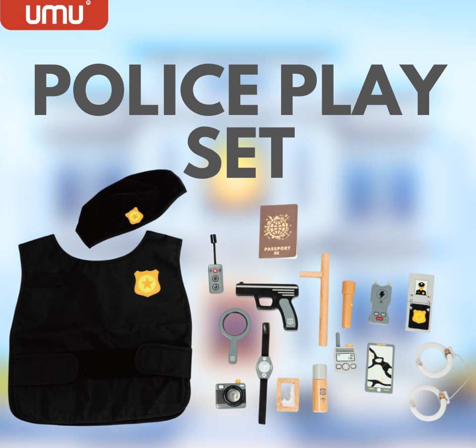Wooden Police Play Set