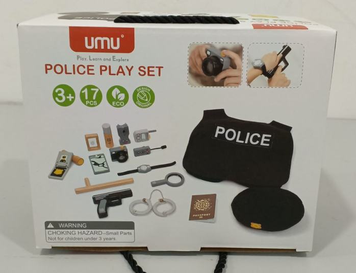 Wooden Police Play Set