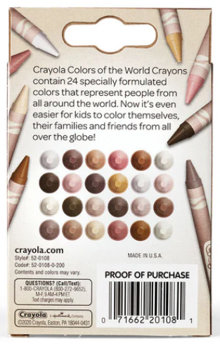 Colors of the world crayons 24 colors