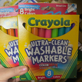B1T1 Crayola bright ultra-clean washable markers 8 colors